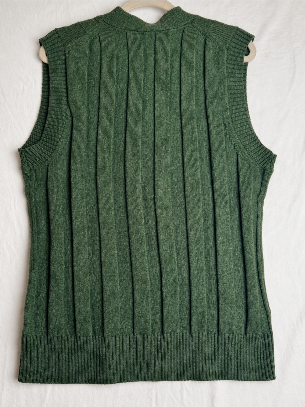 Lambswool Vest Green Knit Sweater Size L Le 31 Par Simons Sustainable Material - Picture 5 of 6